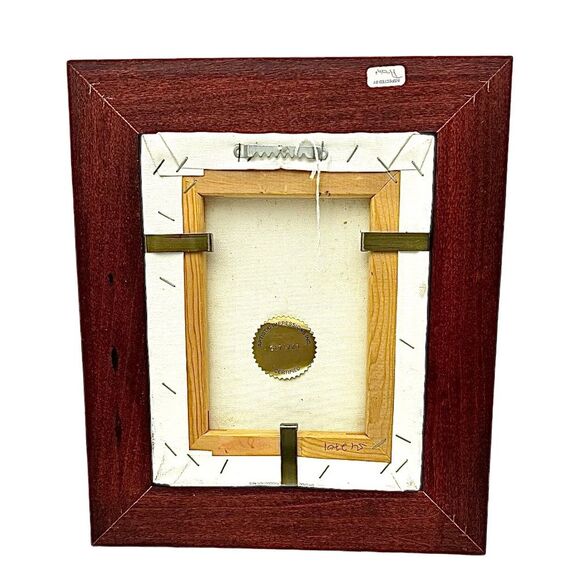 WOODRUM "BOY PRAYING " AFRICAN AMERICAN ON CANVAS PAINTING 12 X 14 FRAMED - Picture 3 of 4